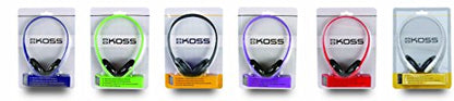 Koss KPH7 Lightweight Portable Headphone, Black (Pack of 6) - size: One Size (Pack of 6)