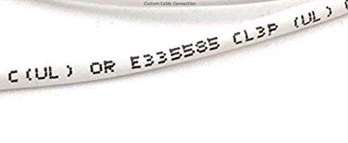 Custom Cable Connection 50 Foot Plenum CL3P 3.5mm (1/8 inch) Stereo Audio Cable Male to Male - size: 50 Foot