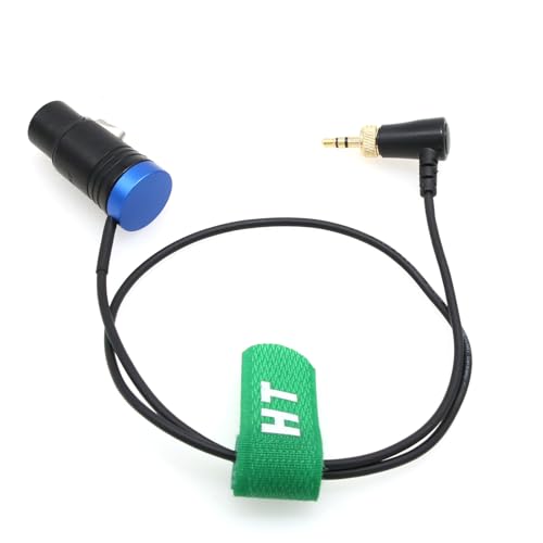 Audio Cable for Sennheiser SK 500 G4 Sony UWP D11 D21, Mic Low-Profile XLR 3 Pin to Transmitter Locking 3.5mm 1/8" TRS Right Angle 50cm - color: Low-profile XLR3F to right-angle 1/8", blue, size: 50cm