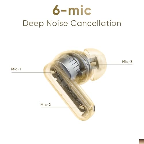 realme Buds Air 8 in-Ear Wireless Earbuds, 55dB ANC, 58Hrs Playtime, Hi-Res LHDC, 360° Spatial Audio, 45ms Low Latency, IP55, BT v5.4 (Gold) - color: Gold