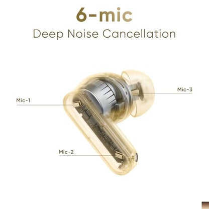 realme Buds Air 8 in-Ear Wireless Earbuds, 55dB ANC, 58Hrs Playtime, Hi-Res LHDC, 360° Spatial Audio, 45ms Low Latency, IP55, BT v5.4 (Gold) - color: Gold
