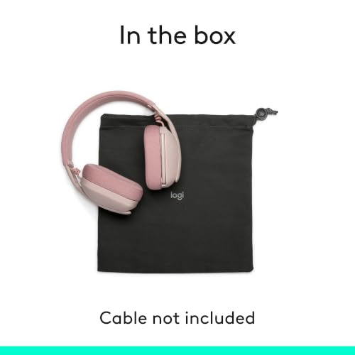Logitech Zone Vibe 100 Lightweight Wireless Over Ear Headphones - Rose - color: Rose
