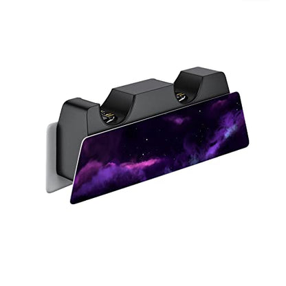PlayVital Purple Deep Space Full Set Skin Decal for ps5 Console Digital Edition, Sticker Vinyl Decal Cover for ps5 Controller & Charging Station & Headset & Media Remote - color: Purple Deep Space