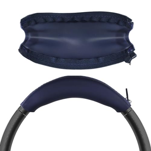 Adhiper Silicone Sweat Headband Cover for Sony WH-1000XM4, WH-CH720N, WH-XB910N, ULT WEAR, Washable Zipped Dustproof Headband Cover Protector for Soundcore Space Q45, Life Q30 & Q20 (Dark Blue) | Silicone Sweat Cover for Sony WH-1000XM4 XM3 & Soundcore Q4