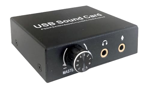 Plug-and-Play USB Sound Card for PC PS4 PS5 Android OS with Volume Bass Control