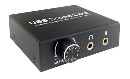 Plug-and-Play USB Sound Card for PC PS4 PS5 Android OS with Volume Bass Control