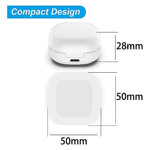 Replacement Earbuds Charging Case Fast USB-C Charging for Samsung Buds Live SM-R180, White with LED Indicator, 600mAh Portable Charger