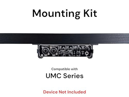 Desk Mount Kit for Behringer UMC202HD, UMC204HD, UMC404HD, UMC22, UM2 - Under Desk Mount Brackets with Reversible Clips - Secure Mounting Accessories