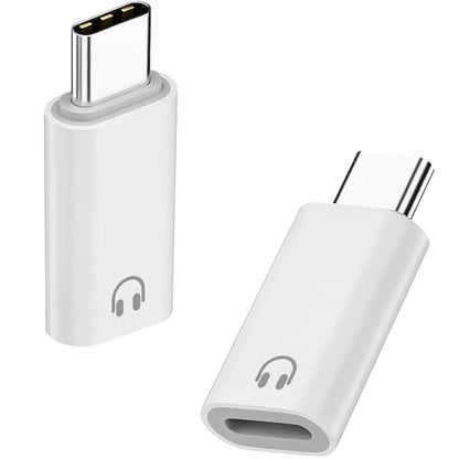 AreMe USB C to Lightning Headphone Audio Adapter, 2 Pack | Type C Male to Lightning Female Earbuds Converter, Not for Charging/Data Transfer