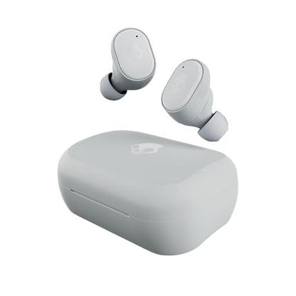 Skullcandy Grind Wireless In-Ear Earbuds - Light Grey/Blue | Noise Isolating Fit, Bluetooth, 40 Hours Battery, Microphone for iPhone Android, Customizable Sound, True Wireless - color: Light Grey/Blue, style: Grind