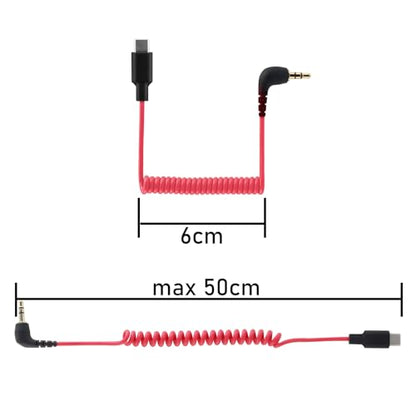 USB C to 3.5mm TRS Microphone Cable for Rode, Movo, Comica, Deity External Mic, Compatible with iPhone 15/16, Samsung Galaxy, LG, Pixel & Android Devices with USB C Port