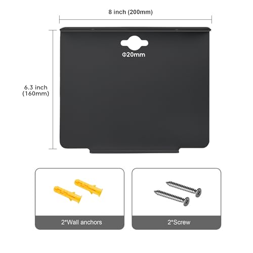 8''W x 6.3''D Small Floating Metal Wall Shelf,Deep Floating Shelves for Speakers,Cameras,Routers,Heavy Duty Metal Floating Wall Shelf with Ledge for Bedroom,Bathroom,Living Room,Black - color: 8‘’black