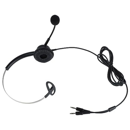 Cuifati Adjustable Headphone HD Sound Comfortable Breathable OverEar Headset with Antistatic Design, Ideal Replacement for All Head Sizes - Lightweight Flexible Plastic Headphones for (3.5mm Dual