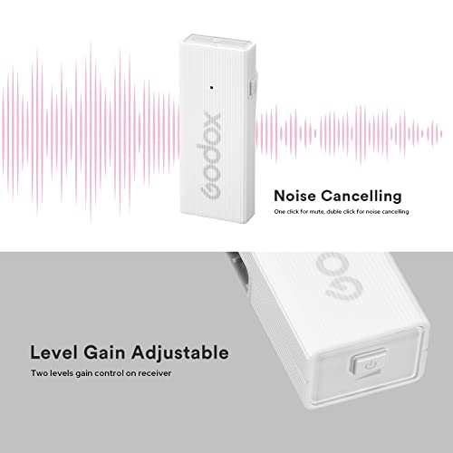 GODOX MoveLink Mini Wireless Microphone, 100m Range, 2.4GHz Noise Cancelling Mic, Omnidirectional Lavalier Microphone for Record Interviews, Vlogs | 2.4GHz Noise Cancelling, Omnidirectional Lapel Mic, 328ft Range, For Interview Vlog Shooting