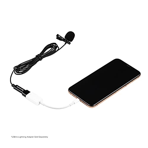 Saramonic LavMicro-U USB C Lavalier Microphone for iPhone 15, iPad, Android, Omnidirectional Condenser Lapel Mic for Vlogging, Interviews, YouTube, TikTok