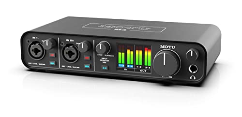 Motu M4 4x4 USB-C Audio Interface | Recording, mixing and podcasting with 4x4 USB-C connectivity, MIDI I/O and low latency monitoring