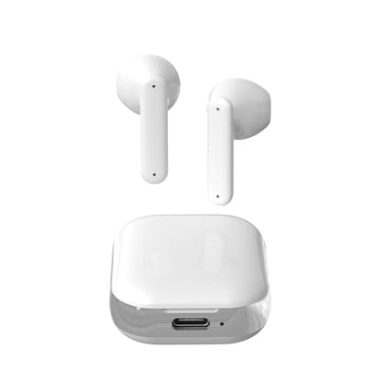 Wireless Earbuds，Small Ear Headphones，Bluetooth 6.0 Ear Buds with Noise Cancelling Mic，Bass Stereo，Mini Charging Case，Sports, Workout，Earphones for Phones Pad Tablet Laptop，White - color: White