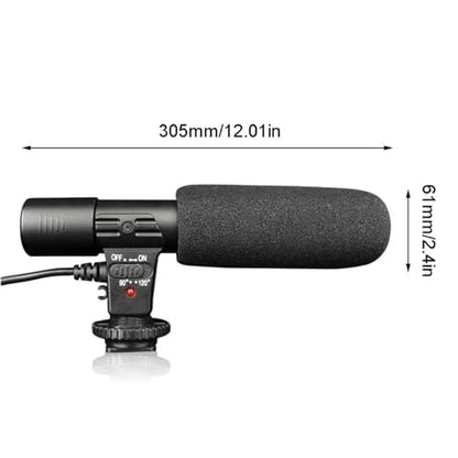 3.5mm Universal Microphone External Stereo Mic for Camcorders Digital Video Camera DSLR Camera Microphone Accessories Professional Stereo Microphone Recording Device External Microphone
