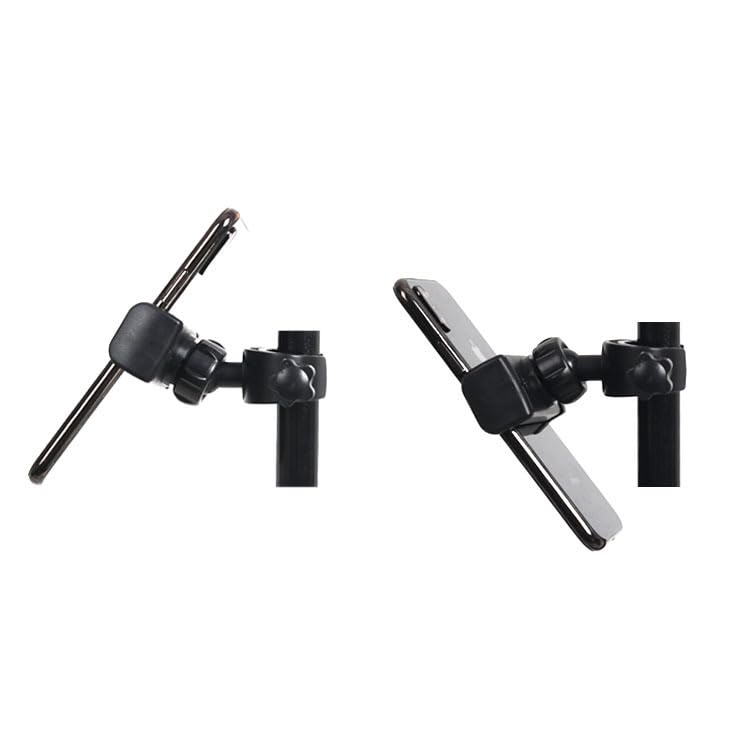 2 Pack Mic Stand Phone Holder Mount Photography Light Stand Phone Mount Holder Clamp Phone Clip for Microphone Stand Tripod Boom Arm Floor Mic Stand Selfie Stick Ring Light Camera Tripod