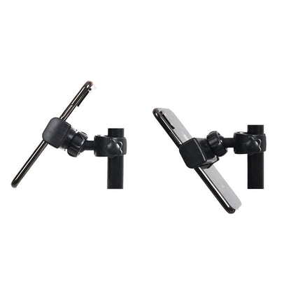 2 Pack Mic Stand Phone Holder Mount Photography Light Stand Phone Mount Holder Clamp Phone Clip for Microphone Stand Tripod Boom Arm Floor Mic Stand Selfie Stick Ring Light Camera Tripod