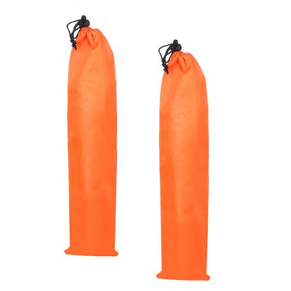 2 Pcs 18 x 5 Inch Tripod Monopod Case Bag, Oxford Cloth Foldable Tripod Carrying Case Bag with Drawstring, Fits Speaker/Light Stand/Studio/Outdoor/Travel/Camping, Orange - size: 18x5 Inch