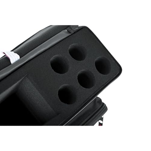 Gator Cases Padded Microphone Carry Bag, Holds (5) Wireless Microphone Systems, (GM-5W)