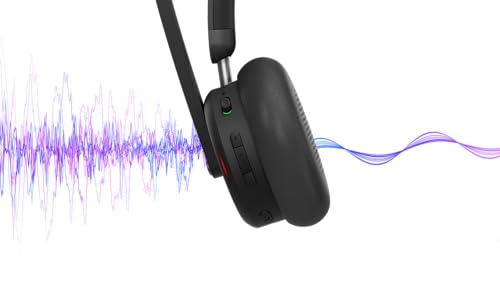 Lenovo Dual Mode Wireless ANC Headset 6550 with USB-C Receiver Microsoft Teams Certified, Hybrid Active Noise Cancellation, Bluetooth Dual Connectivity, Long Battery Life, Black - color: Black, size: Headset 6550 w/USB-C Receiver