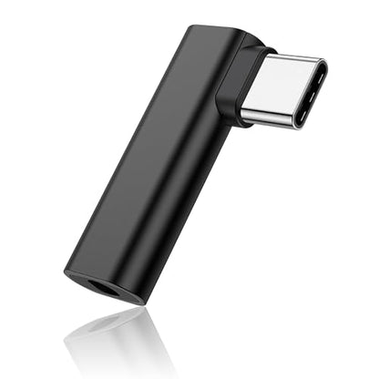 90 Degree USB C to 3.5mm Headphone Adapter,90 Degree Type C Male to 3.5mm Female Aux Audio Dongle Converter,for Devices with Type-C Interface (A) - style: A