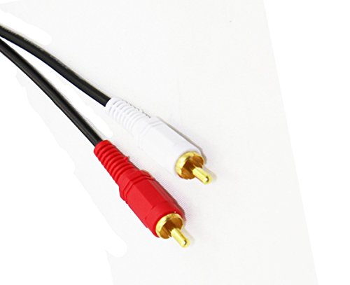 C&E 3.5mm Stereo Male to Dual RCA Male (Right and Left) Audio Cable, 6 Foot - 10-Pack - size: 6 Foot, style: 10-Pack