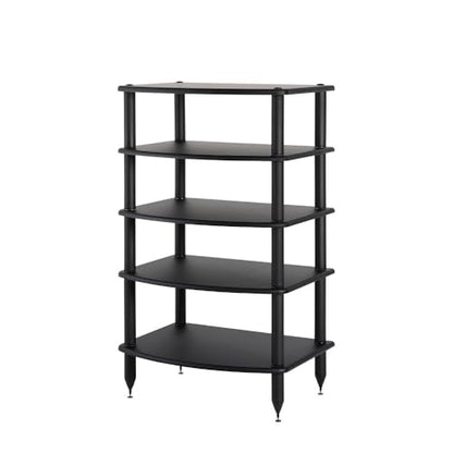 Pangea Audio Vulcan Five Shelf Audio Rack, Media Stand, and Components Cabinet 5 Shelf Black - color: 5 Shelf Black