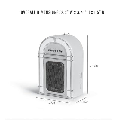 Crosley CR3046A-BK Mini Jukebox Portable Bluetooth Speaker, Black | Bluetooth In, 5 Color-Changing Light Modes, LED Lights Sync with Music, Rechargeable Lithium-Ion Battery - color: Black