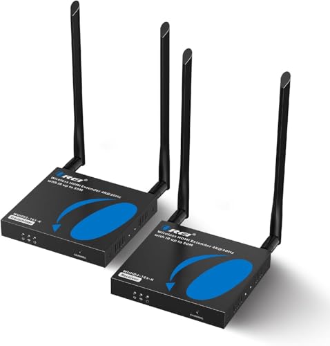 OREI Wireless HDMI Transmitter and Receiver 4K30Hz 165ft 1-Way IR Loop Out | HDMI Wireless Extender, Wireless HDMI Transmitter – 1-to-4 Support, 5GHz, Low Latency, SSID Pairing, 24/7 Operation - size: 4K@30hz, style: TX & RX Kit