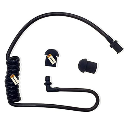 Lsgoodcare 20Pcs Replacement Covert Acoustic Air Coil Audio Tube Earbuds Black Compatible with Motorola Kenwood Icom Yaesu Acoustic Coil Tube Earpiece Headset - color: 20Pcs