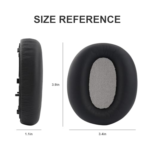 W820NB Ear Pads Replacement Ear Pads Cushions Compatible with Edifier W820NB Headphone Softer Protein Leather Earmuffs Memory Foam Earpads Ear Cups Cover Repair Parts - Gray - color: Black