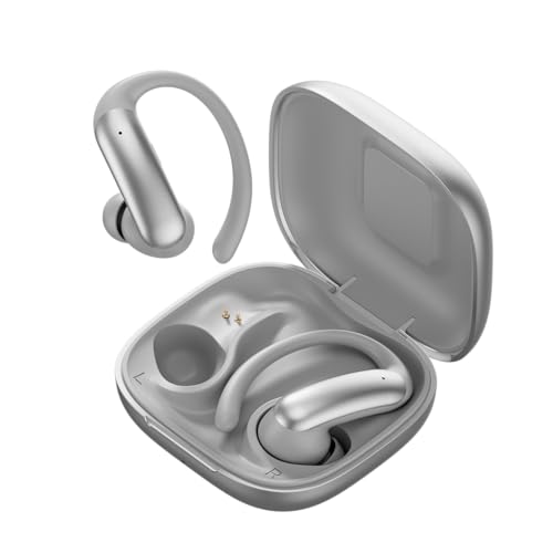 Wireless Ear Buds,Bluetooth Headphones with ENC Noise Cancelling,50H Playtime Earphones with LED Power Display,IPX4 Waterproof in-Ear Earbuds for Sports/Workout,Smartphone Laptop(Silver Gray) - color: Silver Gray