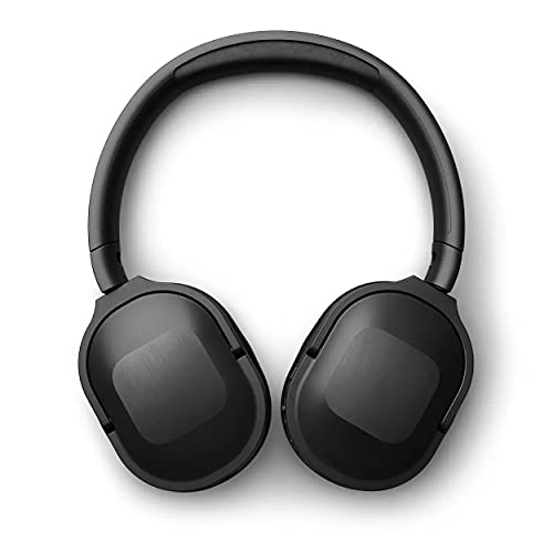 Philips Active Noise Cancelling Headphones Wireless Bluetooth Flat Folding Lightweight Over Ear Wireless Headphones w/Multipoint Bluetooth Connection 30h Playtime with Deep Bass