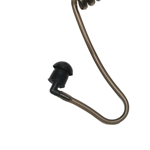 2-Pack Replacement Acoustic Tube Grey + Clear, Black Medium Earbuds | 2-Pack refill tubes (grey + clear), quick-disconnect, black medium earbuds; Fits standard coil-tube earpieces