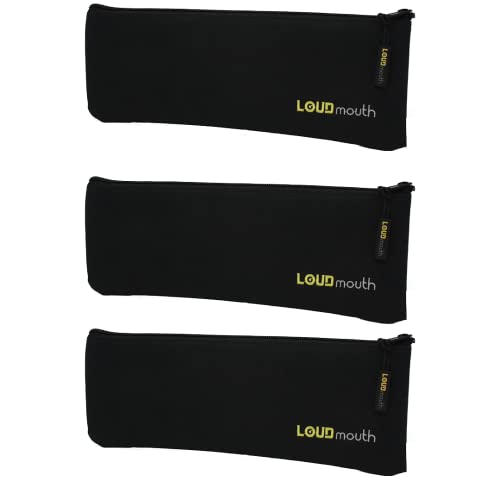 Loudmouth Long Zippered Pouch for Large Wireless Microphones, Mic Bag 3Pack | 12.5" x 4" - size: 3 Pack