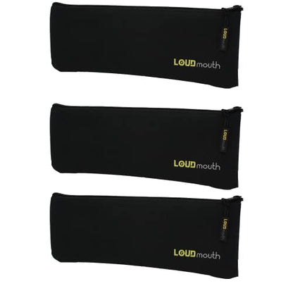 Loudmouth Long Zippered Pouch for Large Wireless Microphones, Mic Bag 3Pack | 12.5" x 4" - size: 3 Pack