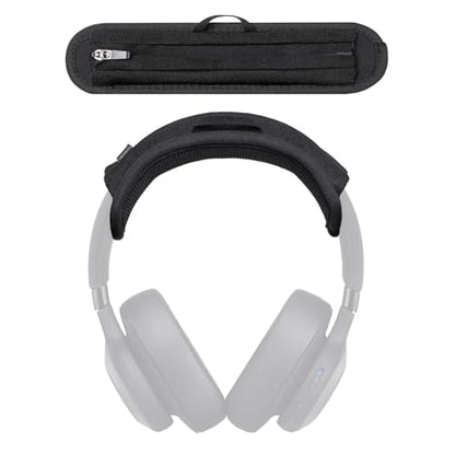Headband Cushion Cover Compatible with JBL E65BTNC, Live 460NC, Live 500BT, Live 650BTNC, Live 770NC, Live 660NC, Duet NC, Live 670NC, 6mm Thick Cushion, No Wobble Zipper Slider, Hanging Loop