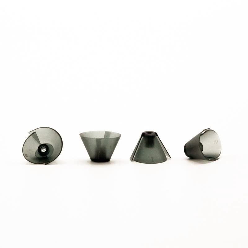 GN Resound Sure Fit Hearing Aid Standard Receiver Tulip Domes Dark Gray Split Ear Rub Piece Comfortable BTE Hearing Amplifier PSAP Kit Ear Tips Invisible, Perfect for Open Air (Open fit)(5 pcs) - size: 5 Count (Pack of 1)