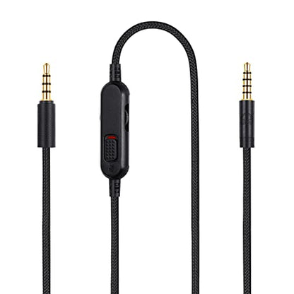 G Pro X Cord, Detachable Gaming Headset Cable for Logitech G Pro / G433 | G233 Wire - 3.5mm(1/8") Nylon Braided with Inline Mute Switch and Volume Controller, 6ft Long - style: Mute and Vol Controller