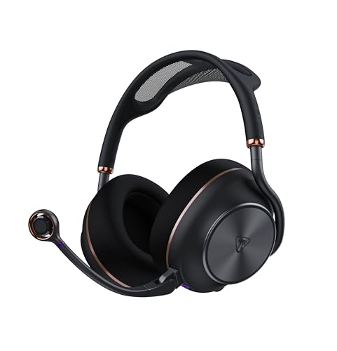Turtle Beach Stealth Pro II Wireless Multiplatform Gaming Headset PC, PS5 | PlayStation, PS4, Bluetooth, Hi-Res 24-bit Audio, 60mm Dual Drivers, Dolby Atmos, Active Noise Cancellation, Black & Copper