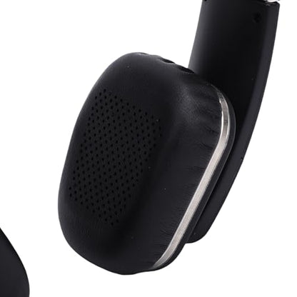 Wireless Headphones, Over Ear Headphones, Foldable Lightweight Stereo Headset, Ideal for Travel Smartphone Computer Laptop, Support Dual Device Simultaneously (Black) - color: Black