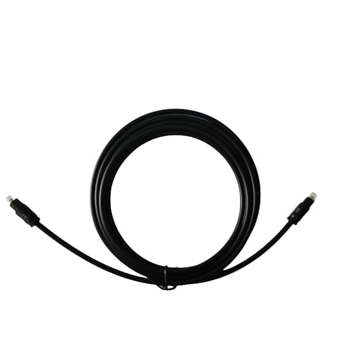 Conwork 2-Pack 3ft Fiber Optic TOSLink Digital Audio Cable Male to Male Lightweight and Flexible Compatible with S/PDIF, ADAT's, Dolby Digital -Slim 4.0mm OD