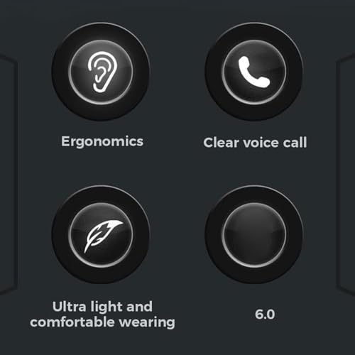 Ear Buds Wireless Earbuds Bluetooth Headphones, 2026 New Dual Fold Design Bluetooth 6.0 Earbuds with Ear Hooks, Sweatproof Noise Canceling, for Running Working (White 4000K) - color: White 4000K
