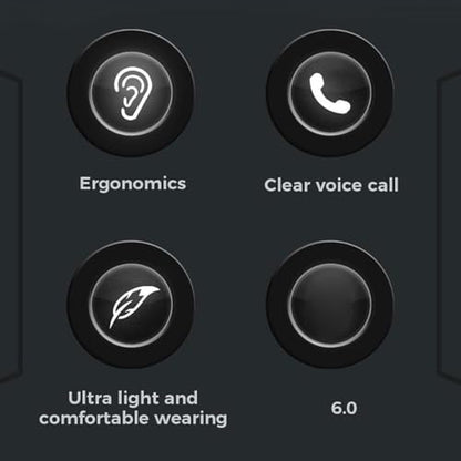 GOWENIC Wireless Earbuds, Sports Bluetooth Headphones, 60Hrs Playtime Ear Buds Noise Canceling Headset, IPX5 Water Proof Earphones for Workout Running (Black 3000K Natural Light) - color: Black 3000K Natural Light