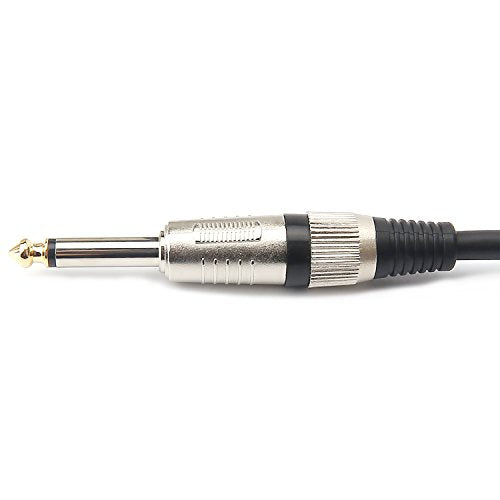 Unbalanced 1/4 TS Mono to XLR Male Cable Gold Plated 6.35mm Plug to Male XLR Microphone Cable Interconnect Cable - 10 Feet - size: 10 Feet