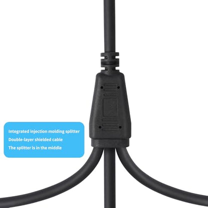 XLR Splitter Cable 3 Way - 1 XLR Female to 3 Male Patch Y Cable Balanced Microphone Splitter 3 in 1 Cord Audio Adapter (60cm/2FT) - color: XLRF-3XLRM-60CM-1PACK