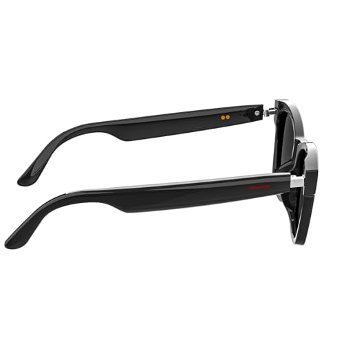 Smart Bluetooth Sunglasses for Men with Speakers Bluetooth Smart Eyeglasses Blue Tooth Audio Blue Light Safety Men's Sun Glasses for iPhone Android Outdoor Bluetooth Speaker Open Ear Headphones